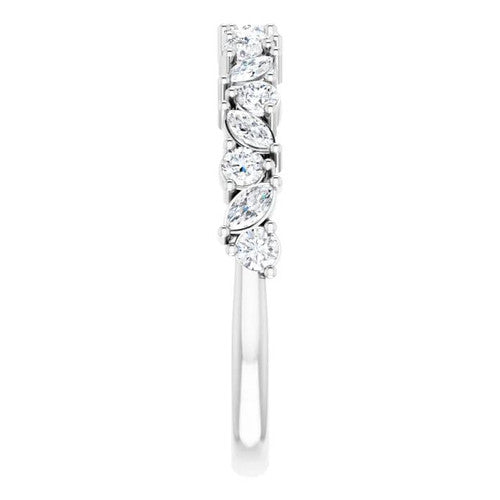 14K Gold 1/2 CTW Diamond Anniversary Band 14K White Gold