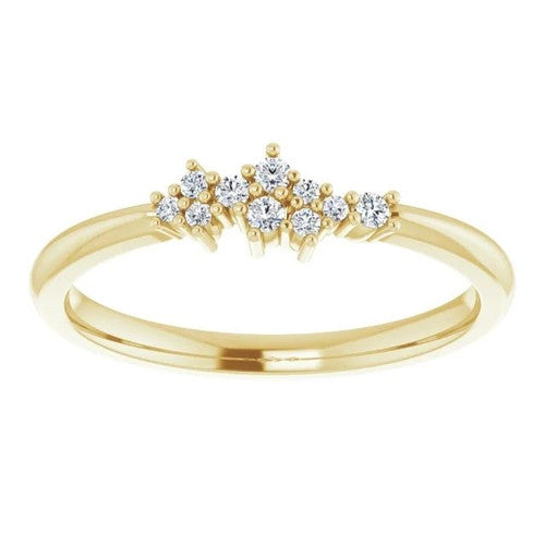 14K Gold .08 CTW Natural Diamond Stackable Cluster Ring 14K Yellow Gold