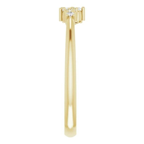 14K Gold .08 CTW Natural Diamond Stackable Cluster Ring 14K Yellow Gold