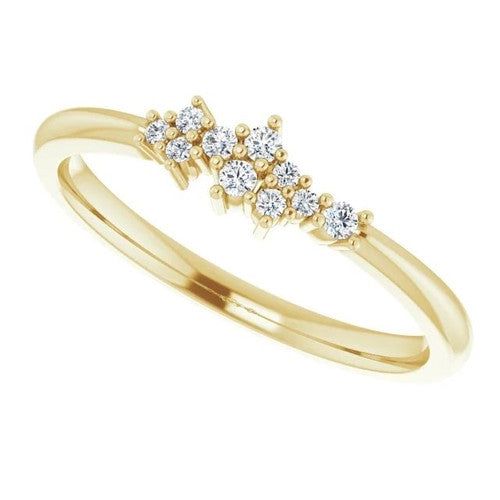 14K Gold .08 CTW Natural Diamond Stackable Cluster Ring 14K Yellow Gold
