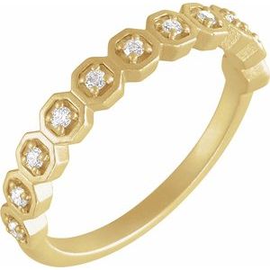 Matte - Theo - 14K Yellow Gold 1/6 CTW Natural Diamond Anniversary Band