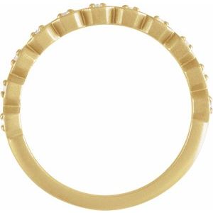 Matte - Theo - 14K Yellow Gold 1/6 CTW Natural Diamond Anniversary Band