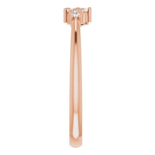 14K Gold .08 CTW Natural Diamond Stackable Cluster Ring 14K Rose Gold