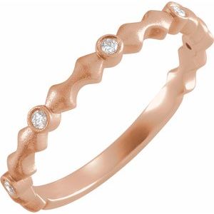 Matte - Finn - 14K Rose Gold .07 CTW Natural Diamond Anniversary Band
