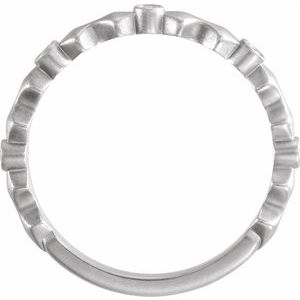 Matte - Finn - 14K White Gold .07 CTW Natural Diamond Anniversary Band