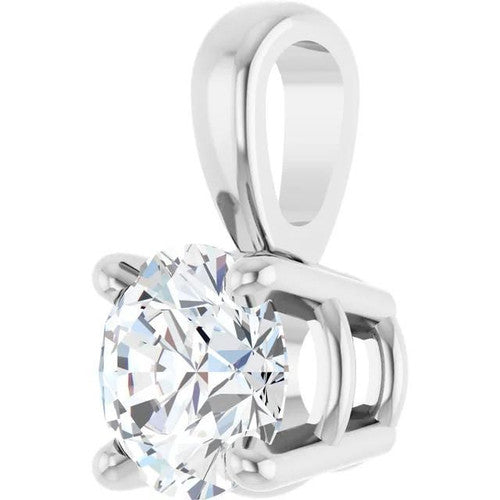 14K Gold 1 CTW Lab-Grown Diamond Pendant 14K White Gold