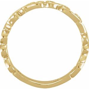 Classic - Consuelo - 18K Yellow Gold 4 mm Scroll Design Band