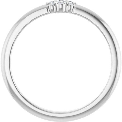 14K Gold .03 CTW Natural Diamond Stackable Ring 14K White Gold