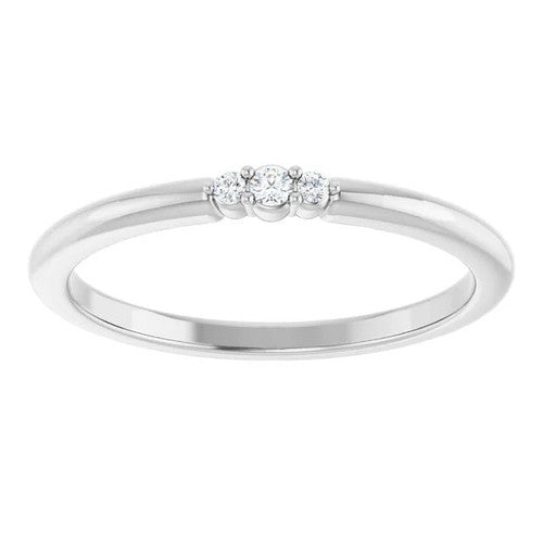 14K Gold .03 CTW Natural Diamond Stackable Ring 14K White Gold
