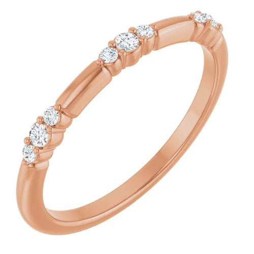14K Gold 1/8 CTW Diamond Stackable Ring 14K Rose Gold
