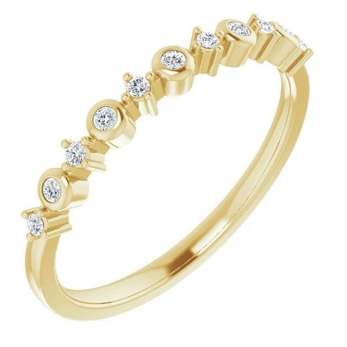 14K Gold 1/10 CTW Natural Diamond Ring 14K Yellow Gold