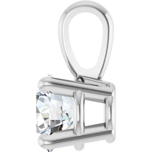 14K Gold 1 CTW Lab-Grown Diamond Pendant 14K White Gold