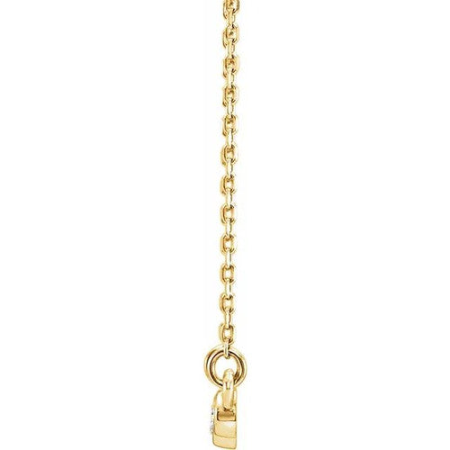 14K Gold 1/8 CTW Natural Diamond Three-Stone 16-18" Necklace 14K Yellow Gold
