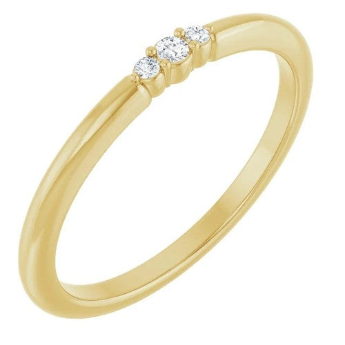 14K Gold .03 CTW Natural Diamond Stackable Ring 14K Yellow Gold