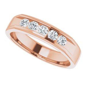 Diamond - Nora - 14K Rose Gold 1/2 CTW Natural Diamond Band