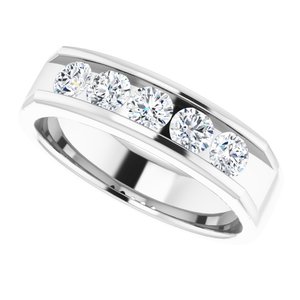 Diamond - Nora - Platinum 1 CTW Natural Diamond Band