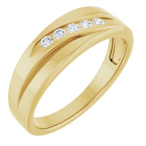 Diamond - Scarlett - 14K Yellow Gold 1/6 CTW Natural Diamond Band