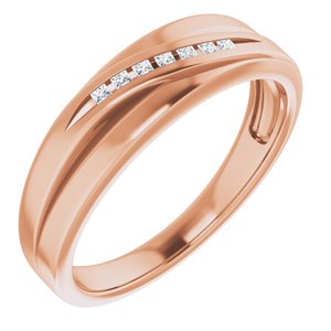 Diamond - Scarlett - 14K Rose Gold 1/10 CTW Natural Diamond Band