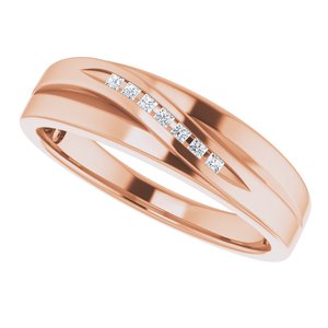 Diamond - Scarlett - 14K Rose Gold 1/10 CTW Natural Diamond Band