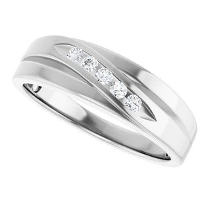 Diamond - Scarlett - Platinum 1/6 CTW Lab-Grown Diamond Band