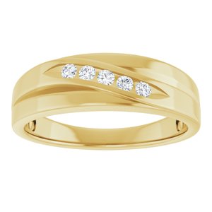 Diamond - Scarlett - 14K Yellow Gold 1/6 CTW Natural Diamond Band