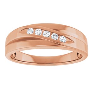Diamond - Scarlett - 14K Rose Gold 1/6 CTW Lab-Grown Diamond Band