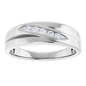 Diamond - Scarlett - Platinum 1/6 CTW Lab-Grown Diamond Band