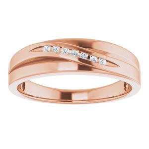 Diamond - Scarlett - 14K Rose Gold 1/10 CTW Natural Diamond Band
