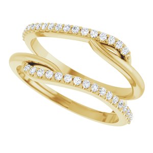 Classic - Luisa - 14K Yellow Gold 1/4 CTW Natural Diamond Ring Guard