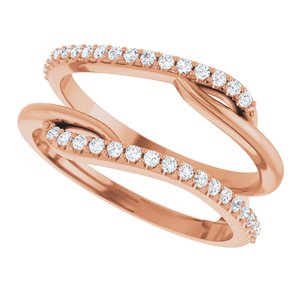 Classic - Luisa - 14K Rose Gold 1/4 CTW Lab Grown Diamond Ring Guard