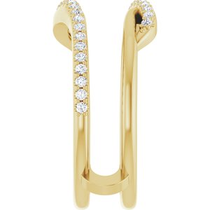 Classic - Luisa - 14K Yellow Gold 1/4 CTW Natural Diamond Ring Guard