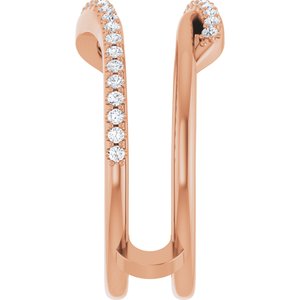 Classic - Luisa - 14K Rose Gold 1/4 CTW Lab Grown Diamond Ring Guard