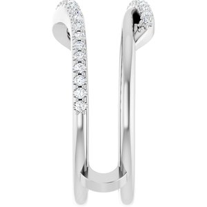 Classic - Luisa - 14K White Gold 1/4 CTW Lab Grown Diamond Ring Guard