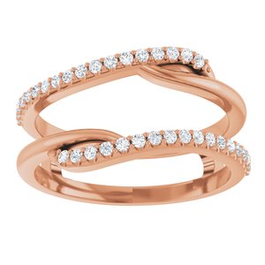 Classic - Luisa - 14K Rose Gold 1/4 CTW Lab Grown Diamond Ring Guard