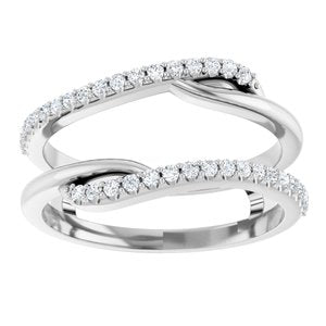 Classic - Luisa - 14K White Gold 1/4 CTW Lab Grown Diamond Ring Guard