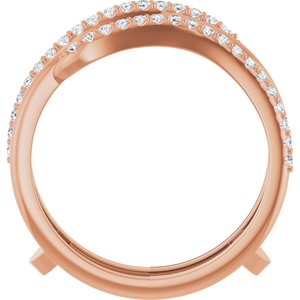 Classic - Luisa - 14K Rose Gold 1/4 CTW Natural Diamond Ring Guard