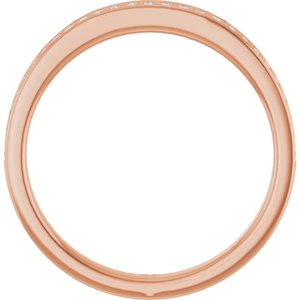 Pave - Lacey - 14K Rose Gold 1/8 CTW Natural Diamond Band