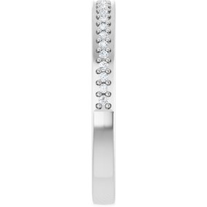 Pave - Lacey - 14K White Gold 1/8 CTW Natural Diamond Band