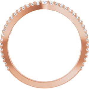 Curved - Paris - 14K Rose Gold 1/3 CTW Natural Diamond Contour Band