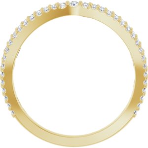 Curved - Paris - 14K Yellow Gold 1/3 CTW Natural Diamond Contour Band