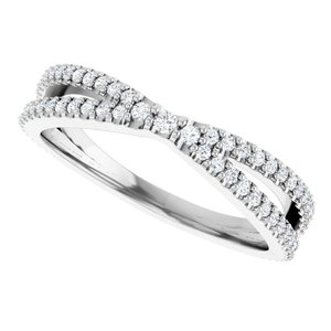Curved - Paris - Platinum 1/3 CTW Natural Diamond Contour Band