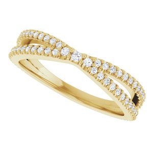 Curved - Paris - 14K Yellow Gold 1/3 CTW Natural Diamond Contour Band