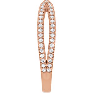 Curved - Paris - 14K Rose Gold 1/3 CTW Natural Diamond Contour Band