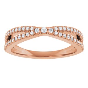 Curved - Paris - 14K Rose Gold 1/3 CTW Natural Diamond Contour Band