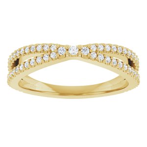 Curved - Paris - 14K Yellow Gold 1/3 CTW Natural Diamond Contour Band