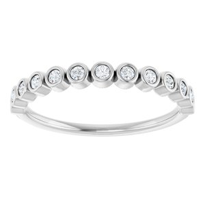 Bezel - Dawna - 14K White Gold 1/6 CTW Natural Diamond Anniversary Band