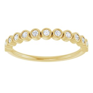 Bezel - Dawna - 14K Yellow Gold 1/6 CTW Natural Diamond Anniversary Band
