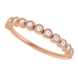 Bezel - Dawna - 14K Rose Gold 1/5 CTW Lab-Grown Diamond Anniversary Band