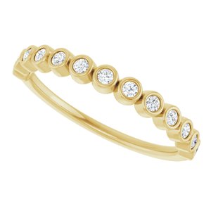 Bezel - Dawna - 14K Yellow Gold 1/6 CTW Natural Diamond Anniversary Band