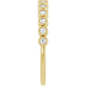 Bezel - Dawna - 14K Yellow Gold 1/6 CTW Natural Diamond Anniversary Band